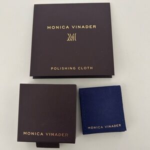 Monica Vinader Jewelry Gift Box, Pouch and Polishing Cloth